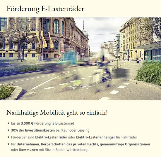 Förderung E-Lastenräder